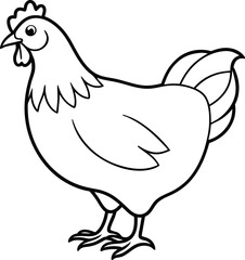 Chicken silhouette vector illustration 3