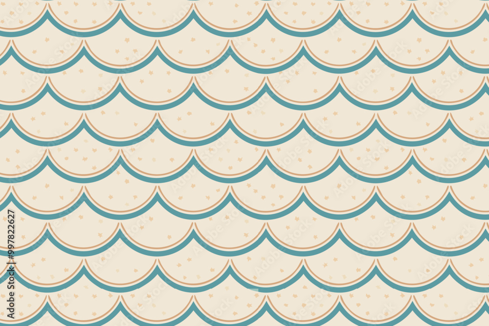 Poster seamless pattern with fish scales. vector background.