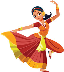 classical dancer color vector illustration 3