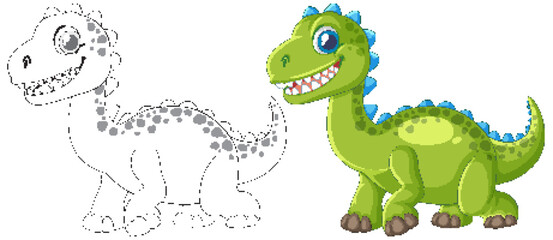 Cute Dinosaur Illustration for Kids