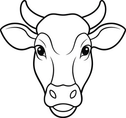 Cow head silhouette illustration 2