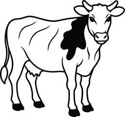Cow vector silhouette illustration 3
