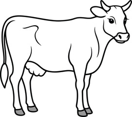 Cow vector silhouette illustration 6