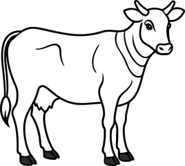  Cow vector silhouette illustration and artwork