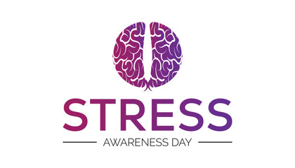 National Stress Awareness Day is observed every year on November. Medical Healthcare Awareness concept. background, placard, banner template Vector illustration design.