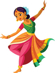 Dancer color vector illustration 5