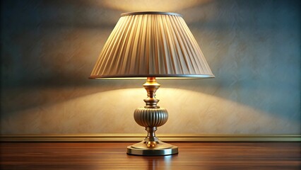 Elegant vintage table lamp with pleated shade