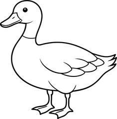 Duck vector silhouette illustration 2