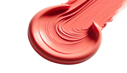 oil paint brush stroke on white and transparent background