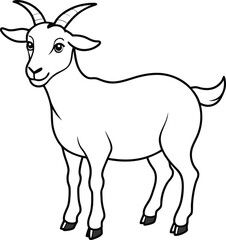 Goat vector silhouette illustration and artwork