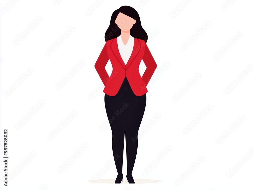 Canvas Prints professional woman in red blazer