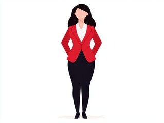 professional woman in red blazer