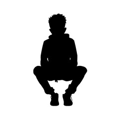 Sitting Boy Silhouette Vector Art – Great for Learning and Family Themes