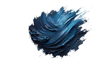 oil paint brush stroke on white and transparent background