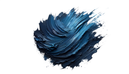 oil paint brush stroke on white and transparent background