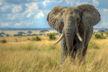 Fototapeta premium elephant in the jungle 