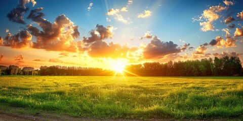 Obraz premium sunset in the forest