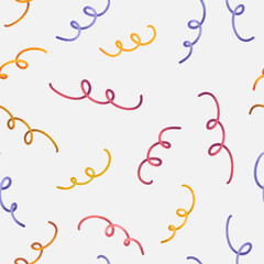 Confetti party element seamless pattern background design.