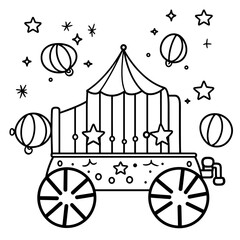 kawaii cannon coloring page for kids