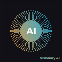 Vector Illustration Artificial Intelligence Cyber logo