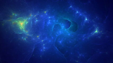 3D rendering abstract multicolored fractal light background with bright center. Its not AI Generatd illustration.