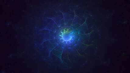 3D manual rendering abstract round light background. Its not AI Generatd illustration.