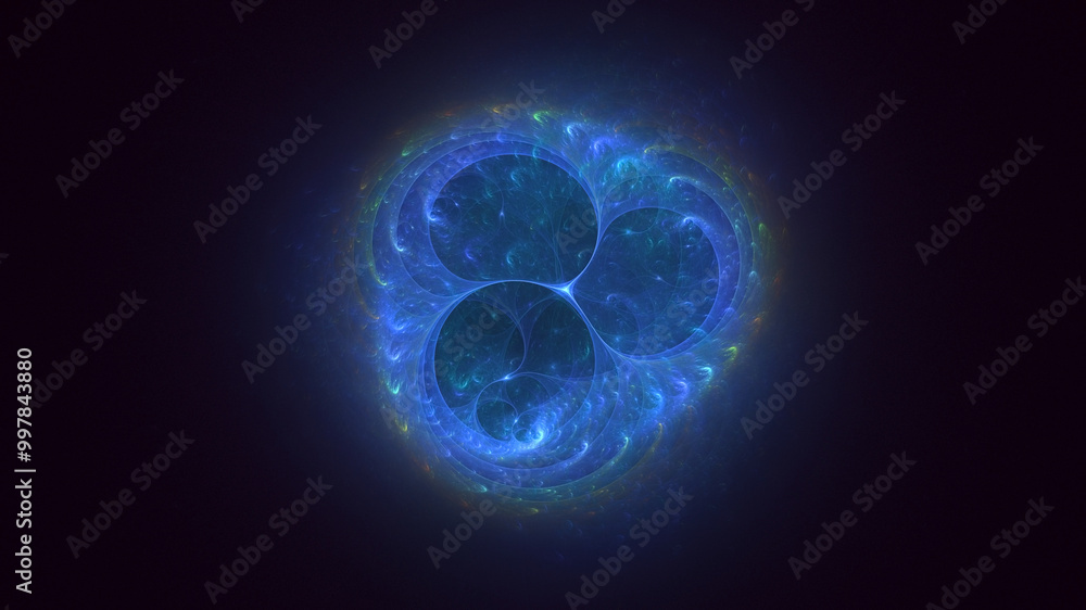 Poster 3d manual rendering abstract round light background. its not ai generatd illustration.