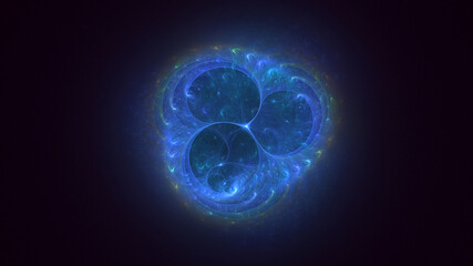 3D manual rendering abstract round light background. Its not AI Generatd illustration.