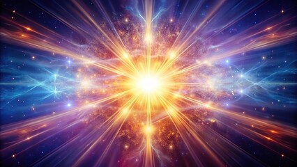 Naklejka premium Ethereal light streaming into forest