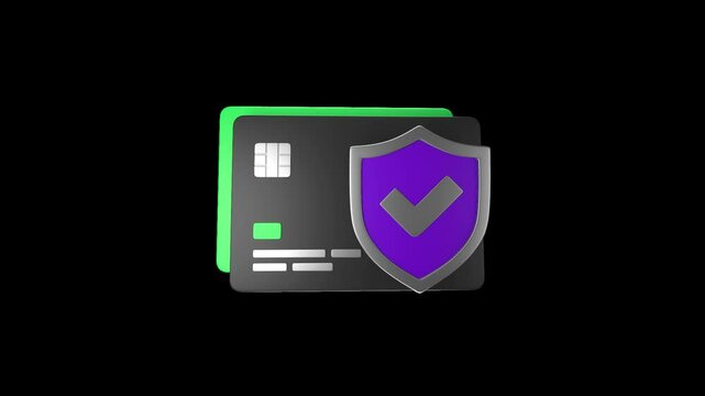 Creadit Card Protection 3D Animation | Alpha Channel