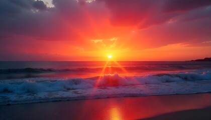 Sunsets over the ocean