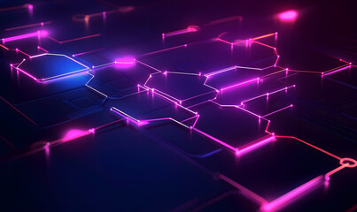 Obraz premium Futuristic Stock Market Chart with Glowing Data or Dynamic Financial Timeline for graphic background