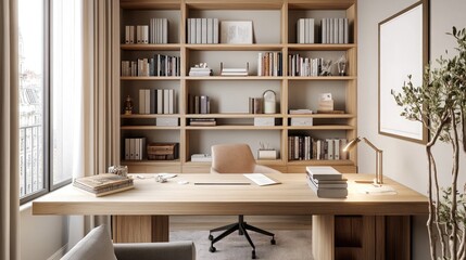 A contemporary workspace with Scandinavian minimalism