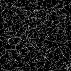 wavy crisscrossed lines. vector seamless pattern. black and white repetitive background. abstract fabric swatch. wrapping paper. decorative art. continuous design template for textile, home decor