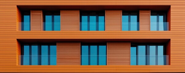 Fototapeta premium Public building with energy-efficient windows and insulation to conserve heat, energy conservation, sustainable architecture