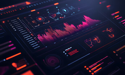 Futuristic Stock Market Chart with Glowing Data or Dynamic Financial Timeline for graphic background