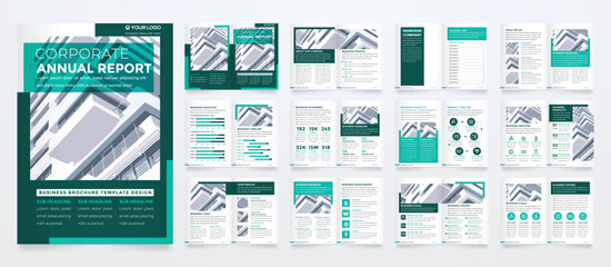 minimalist business brochure template with simple style and modern layout