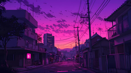 Obraz premium Lo-Fi music picture The background that goes well with the lo-fi music genre Generative AI 