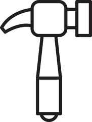 Hammer Tool Line Icon
