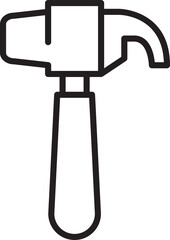 Hammer Tool Line Icon
