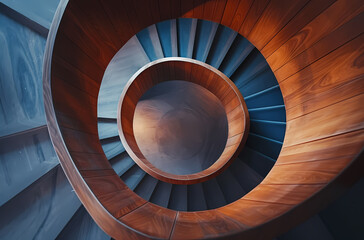 Obraz premium spiral staircase in a spiral