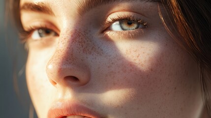 Naklejka premium Discover the power of biohacking to improve skin health and minimize fine lines and wrinkles. .