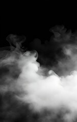 Fototapeta premium Realistic smoke fog overlay with a ghostly feel flat design top view haunted theme animation vivid