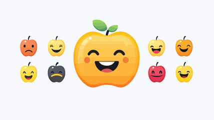 Apple Emoticon Vector Set iOS 17.4.1 April 2024 - High-Quality SVG Files with Various Expressions, Perfect for UI/UX Design, Social Media, and Messaging Apps