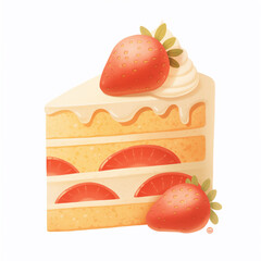 cartoon strawberry cake
