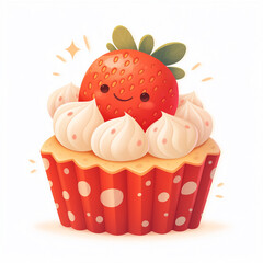 cartoon strawberry cake