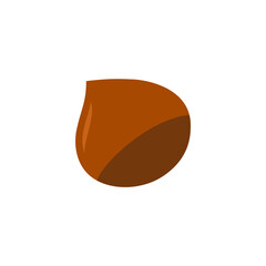 Chestnut isolated on white background.