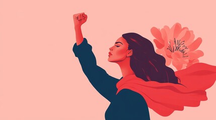 Assertive posture symbolizing woman empowerment.