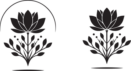 Flower silhouettes vector illustration design