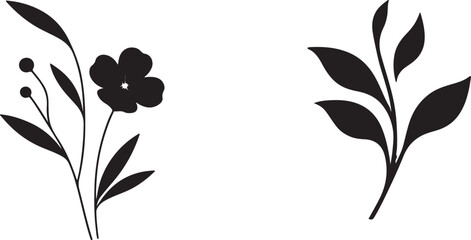 Flower silhouettes vector illustration design